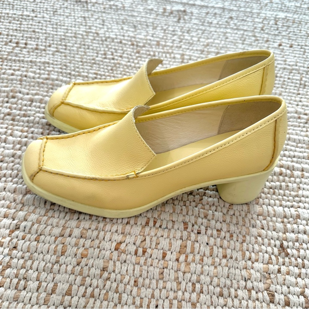 Camper Women's Yellow Block Heels - Picture 3 of 5